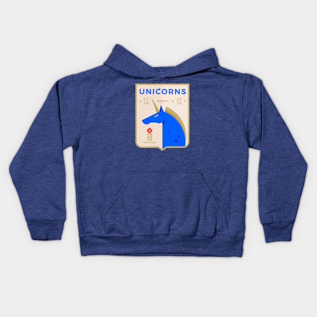 Team Unicorn Kids Hoodie by machmigo